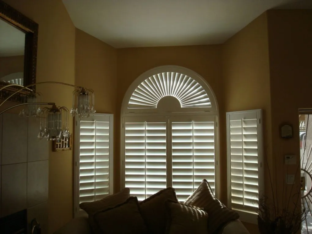 White plantation shutters